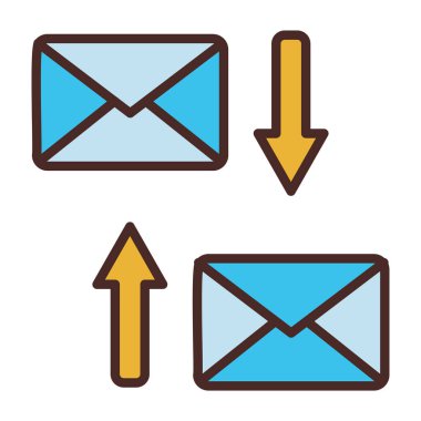 E- posta simgesi vektör illüstrasyonu