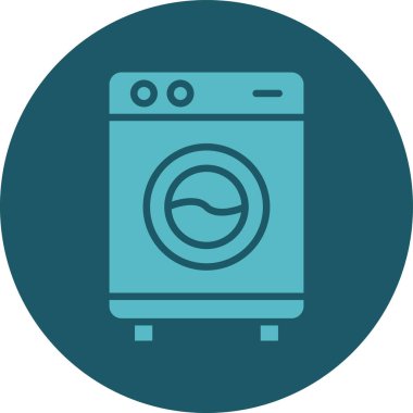 çamaşır makinesi ikon vektör illüstrasyonu