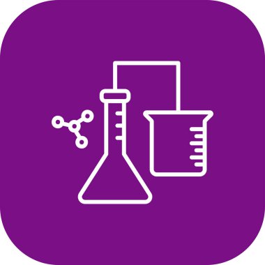 Test tübü simgesinin vektör illüstrasyonu