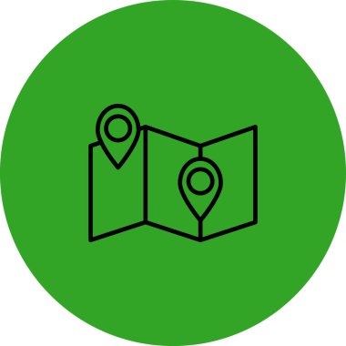 Harita işaretleyici simgesi, vektör illüstrasyonu