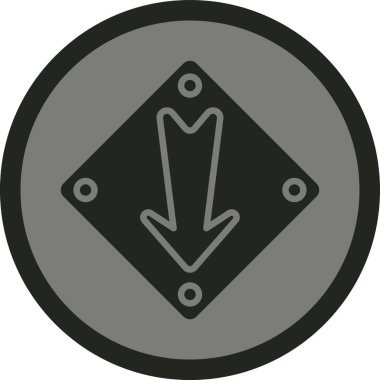 Benzersiz ok vektör çizgisi simgesi