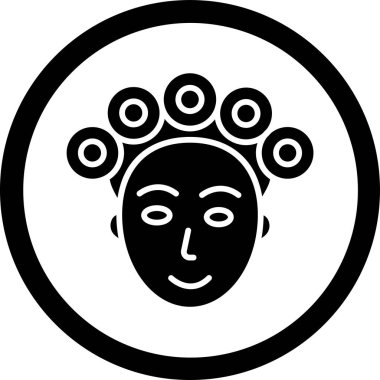 Kadın kafası. Web simgesi