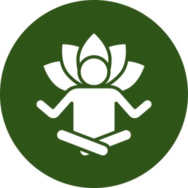 Yoga pozu. vektör simgesi