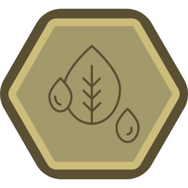 Yaprak. Web simgesi basit illüstrasyon