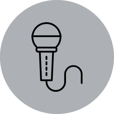 Mikrofon simgesinin vektör illüstrasyonu