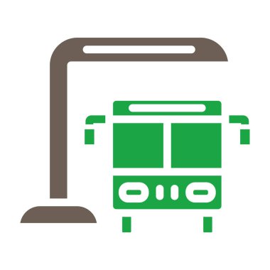 bus simgesi, vektör illüstrasyonu