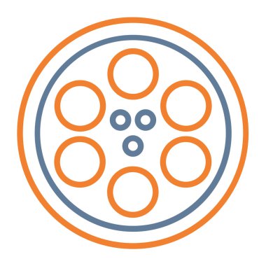 film. Web simgesi basit illüstrasyon