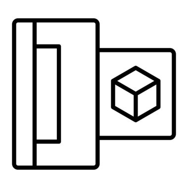 paket kutusu simgesi ana hat vektörü. paket paket paket paketi