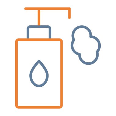 hava pompası ikonu, ince çizgi ve mavi, lineer vektör web tasarım işareti, yumuşak mavi arkaplan, logo konsepti, düz konsept konsept ana konsept işareti,