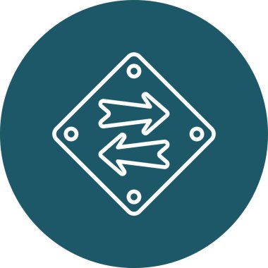 Modern yol simgesinin vektör illüstrasyonu.