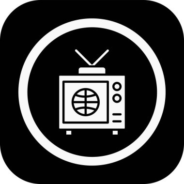televizyon simgesi vektör illüstrasyonu