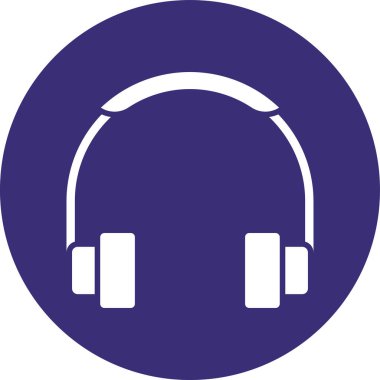 kulaklık simgesi vektör illüstrasyonu