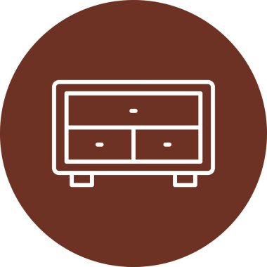 Eşsiz mobilya vektör çizgisi simgesi