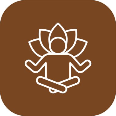 Yoga. Web simgesi vektör illüstrasyonu