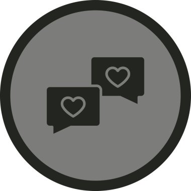 Konuş. Web simgesi basit illüstrasyon