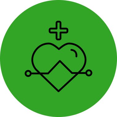 Bir kalp simgesinin vektör illüstrasyonu