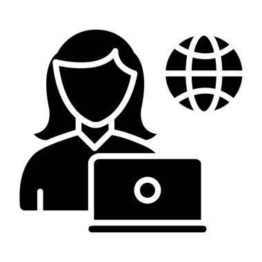 genel ağ simgesi, vektör illüstrasyonu