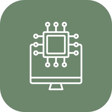 devre kartı simgesi, vektör illüstrasyonu, tasarım