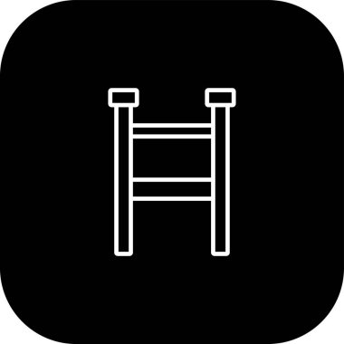 Sandalye Simgesi, vektör illüstrasyonu