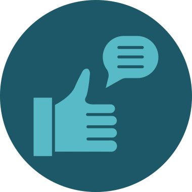 Başparmak yukarı. Web simgesi basit illüstrasyon