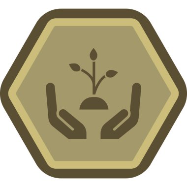 Bir ağaç simgesinin vektör illüstrasyonu