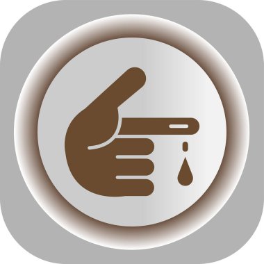 Dijital kan damlası simgesini tutan el.