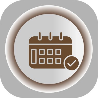 Takvim simgesi soyut arkaplanda izole edildi