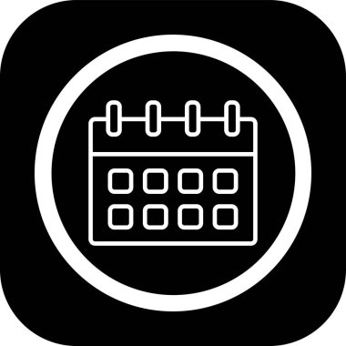Takvim simgesi vektör illüstrasyonu