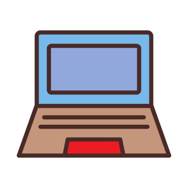dizüstü bilgisayar simge vektör illüstrasyon izole