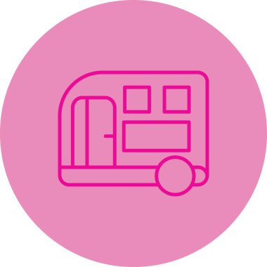 Modern otobüs simgesinden yoksun vektör illüstrasyonu