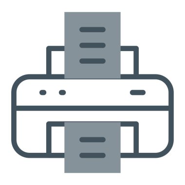 Yazıcı web simgesi, vektör çizim