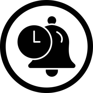 Alarm saat simgesi vektör illüstrasyonu