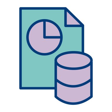 veritabanı. Web simgesi basit illüstrasyon