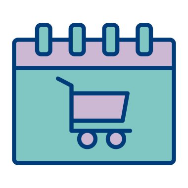 Alışveriş sepeti ikonu. özet çizimi