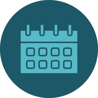 Takvim simgesi soyut arkaplanda izole edildi