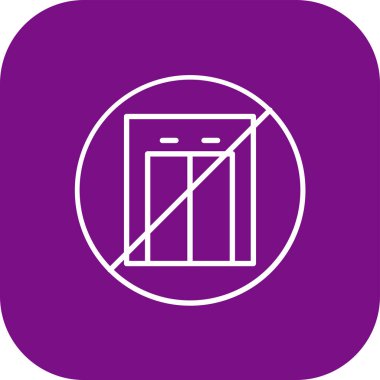 Soyut arkaplanda kapı simgesi izole edildi