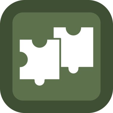 Kişisel ve ticari kullanım için bulmaca vektör simgesi simgesi vektör çizimi..