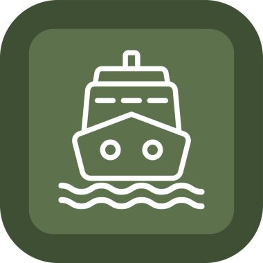 Gemi simgesi, vektör illüstrasyonu