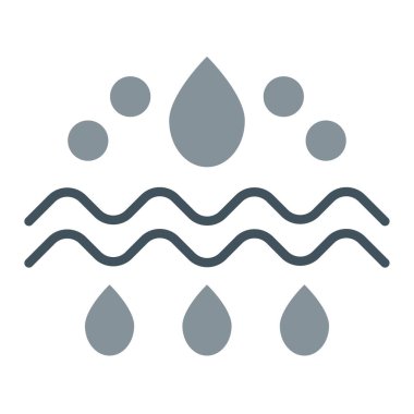 Beyaz arkaplanda su damlası simgesi izole edildi