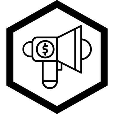 Pazarlama web simgesi, vektör illüstrasyonu