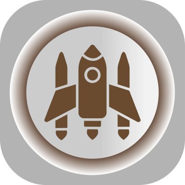 roket simgesi, vektör illüstrasyonu