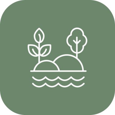 Bir ağaç simgesinin vektör illüstrasyonu