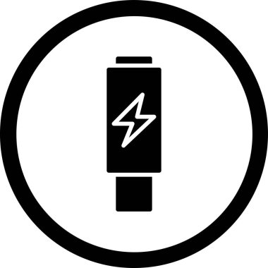 Pil simgesinin vektör illüstrasyonu