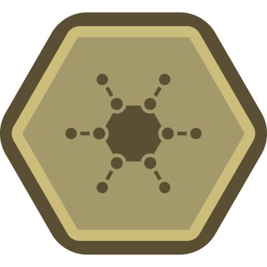 Kimyasal ikon, vektör çizimi. düz tasarım biçimi