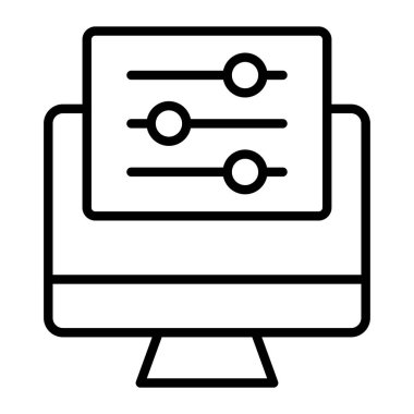 veri analizi vektör çizgisi simgesi dekoru