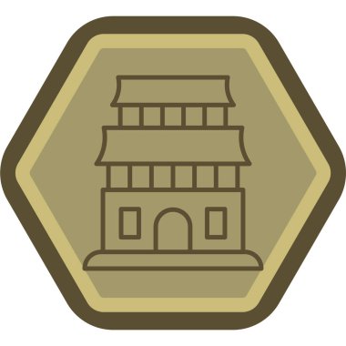 Bina. Web simgesi basit illüstrasyon