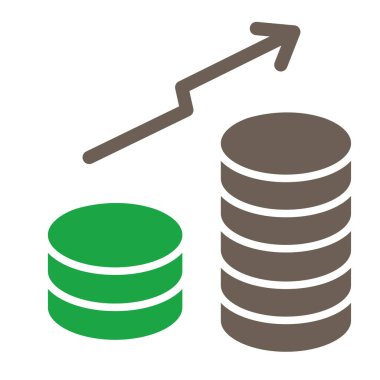 Harita simgesi olan sikkeler. vektör illüstrasyonu