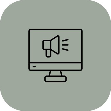 Şeffaf bir arkaplanda video vektör çizimi. Birinci kalite semboller. Konsept ve grafik tasarım için ince çizgi simgesi.