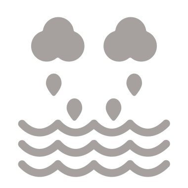 Su. Web simgesi basit illüstrasyon