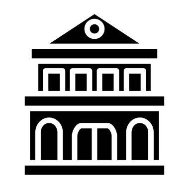 Bina simgesi. Web ve mobil için vektör simgeleri oluşturma vektörü illüstrasyonu